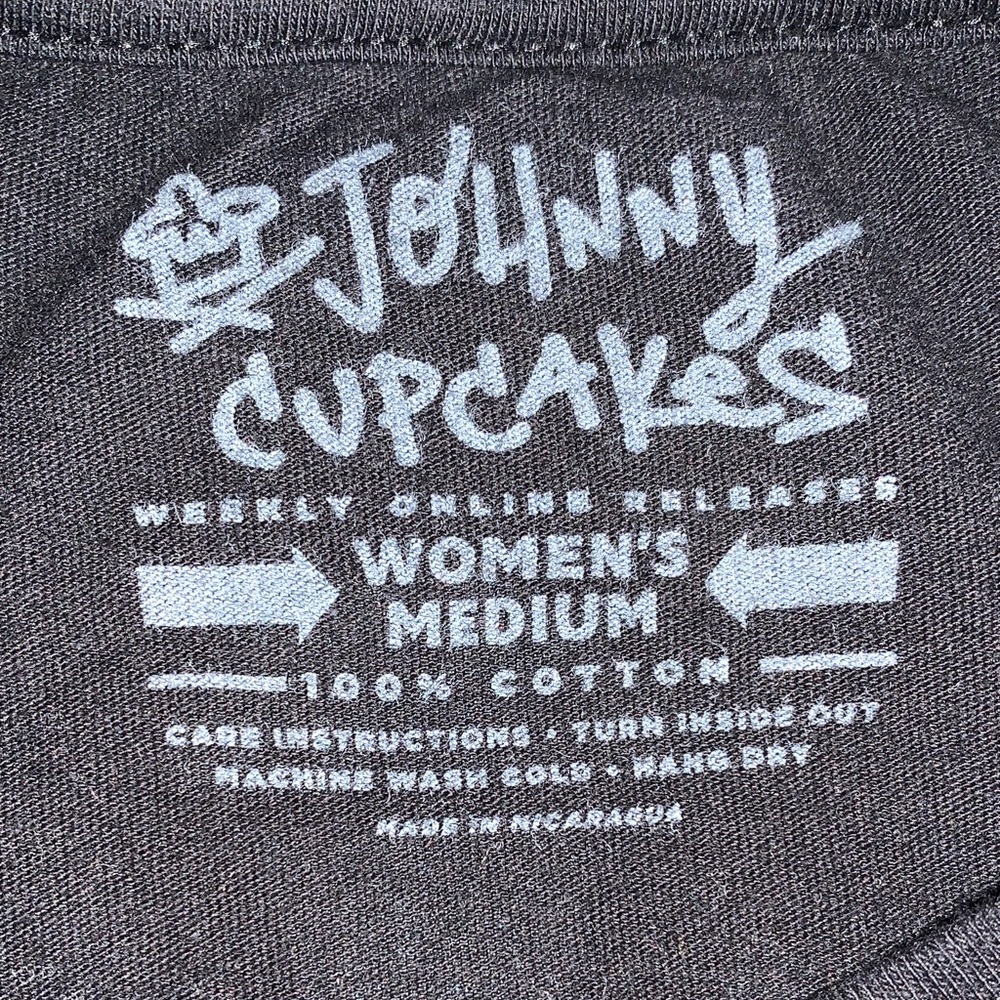 Johnny Cupcakes Before Buddies Fitted Black Tee Size Medium (fits like a small) - Picture 9 of 10